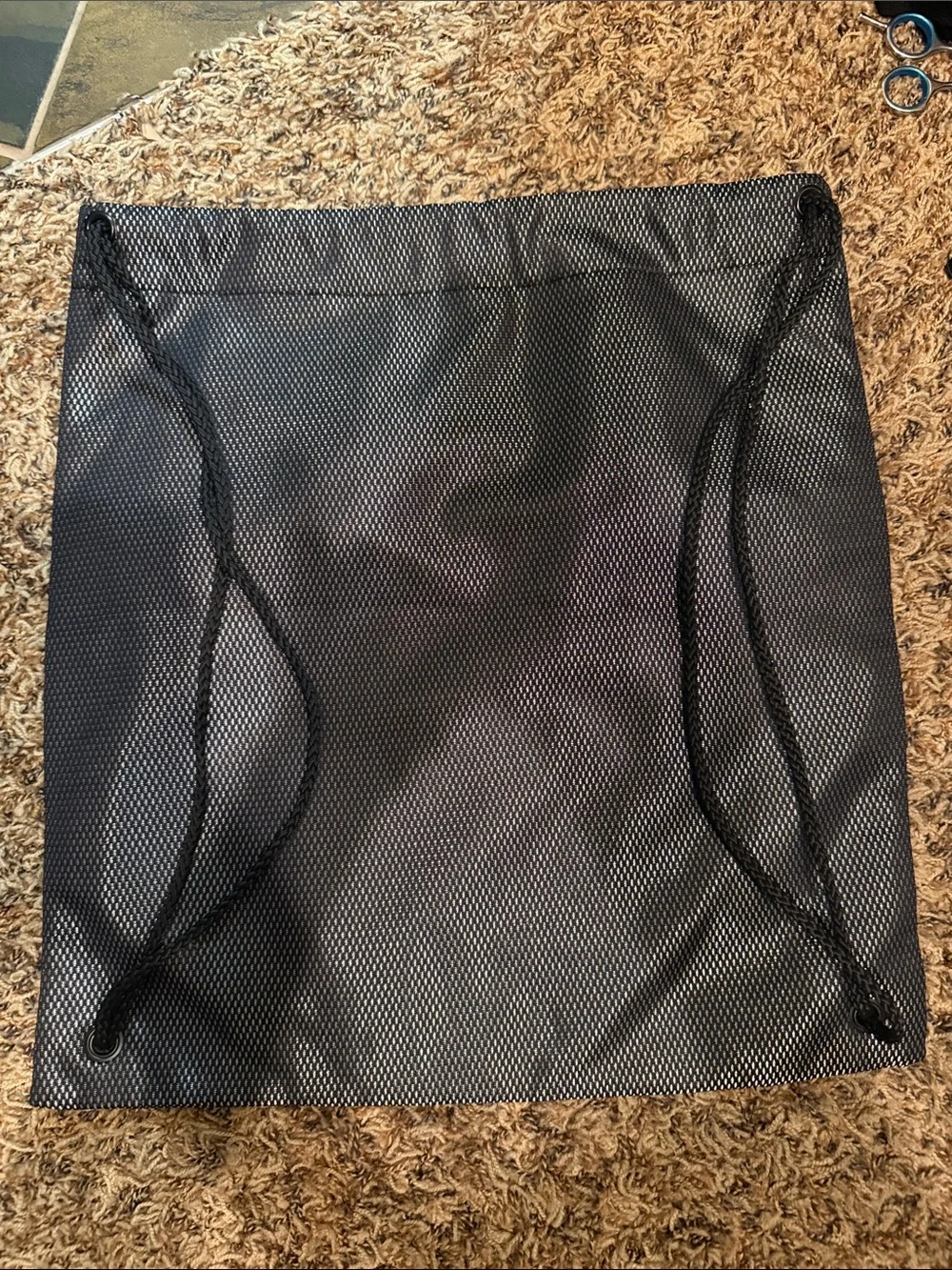 Victoria's Secret Black Drawstring Backpack with Pink Accents